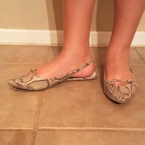 Snake print flats
